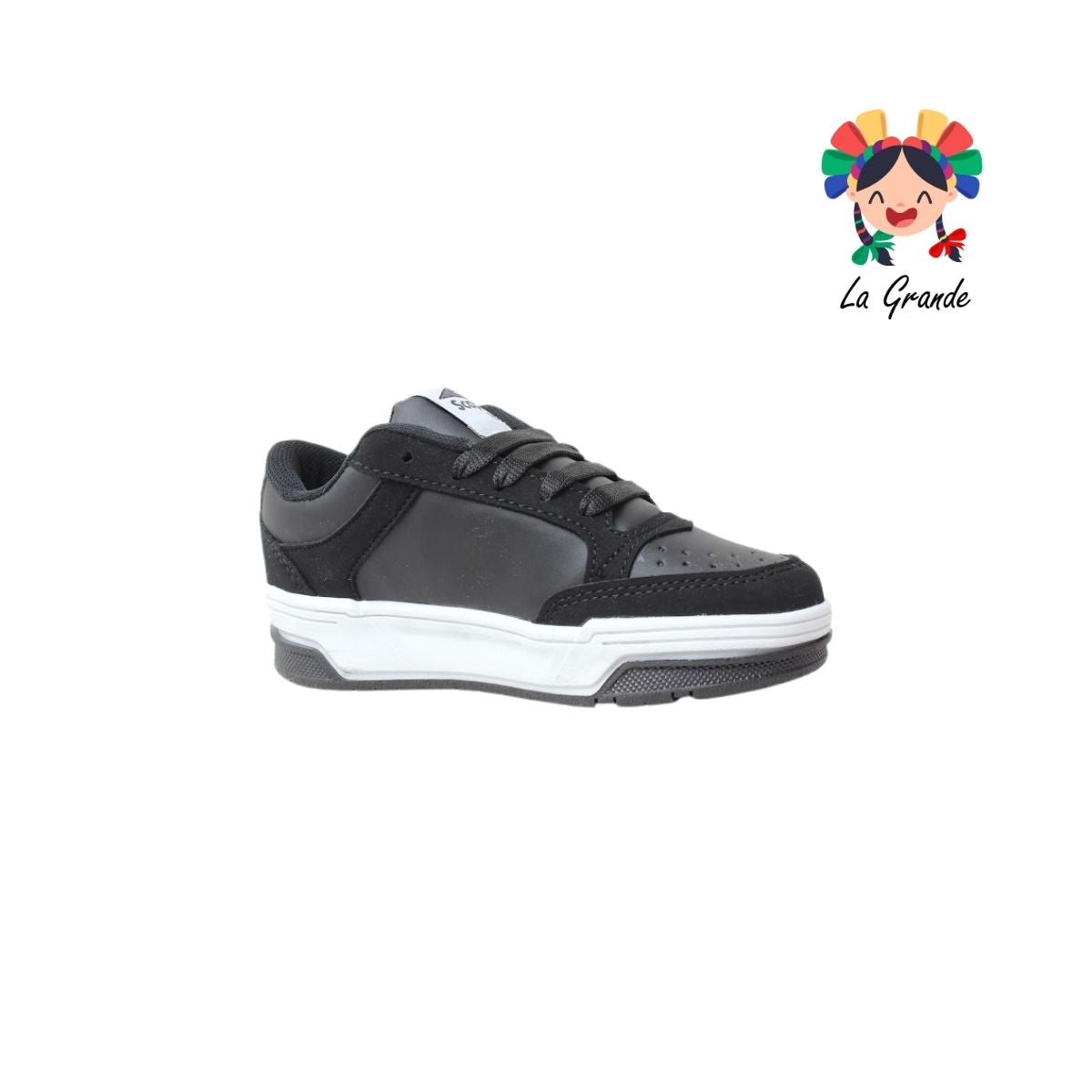 175 SCAPE Negro Negro Nobuck Tenis Casual para Niño