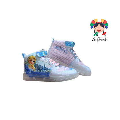 22025 PRINSS ROJO ARANDANO Cielo Rosa Sintético Tenis Casual Con Luz Led Recargable Para Niña