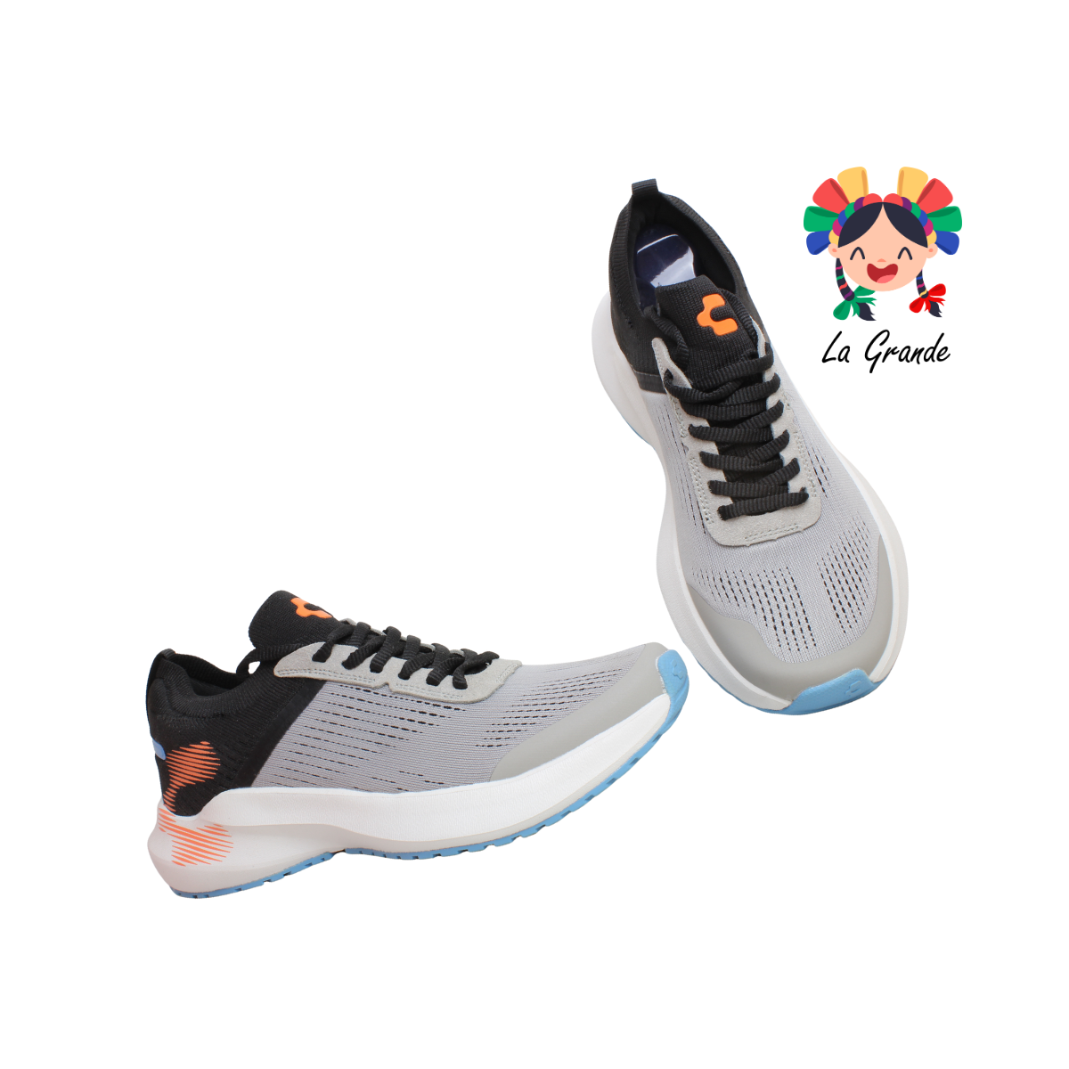 1086526 CHARLY Gris Negro Tenis Deportivo para Caballero