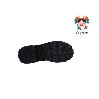 3709 MODELS Negro Charol Bota Casual para Dama