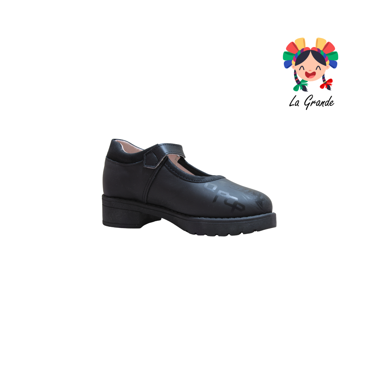 1006 MIA Negro Napa Zapato Escolar para Niña