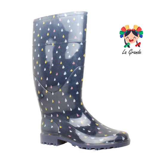2950 TOP MODA Azul Petroleo Bota de Hule para Dama