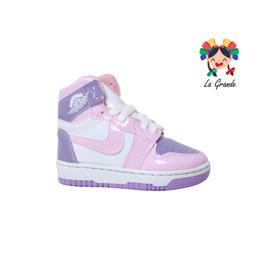 18010 PAOLA RAMIREZ Multicolor Charol Tenis Casual para Niña