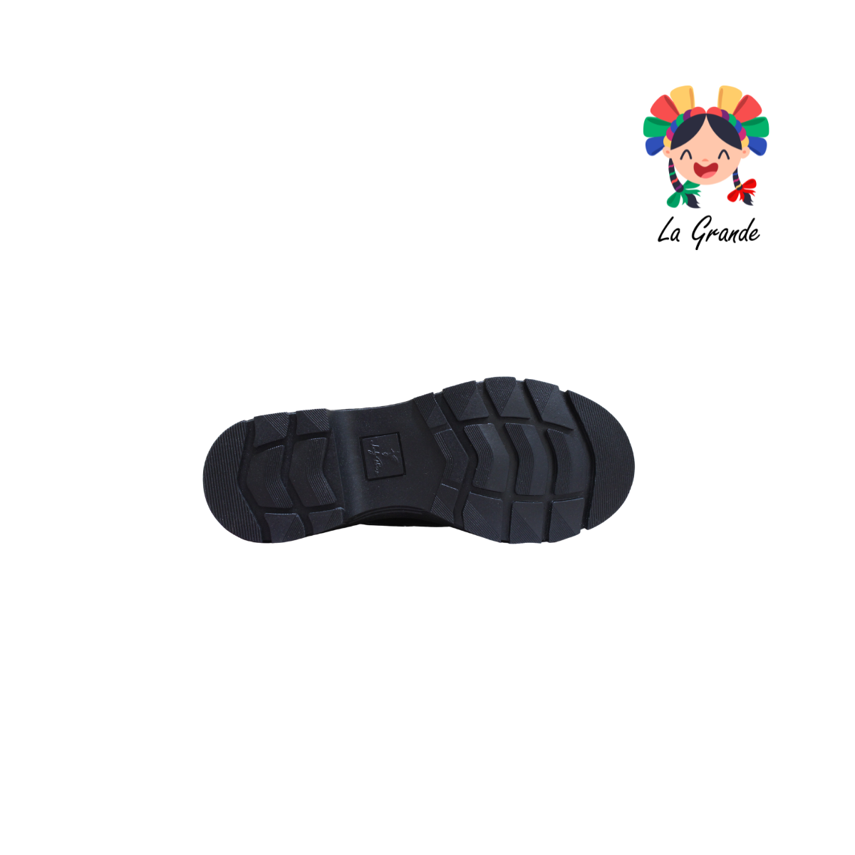 1803M LADY FLORES Negro Sintético Zapato Escolar para Dama