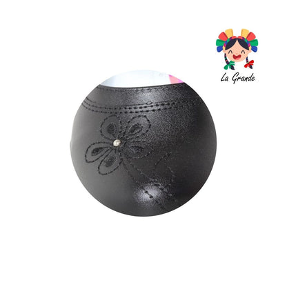 1803 LADY FLORES Negro Sintético Zapato Escolar para Niña y Dama