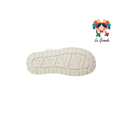 1803 PINK Beige Ante Bota con Peluche para Dama