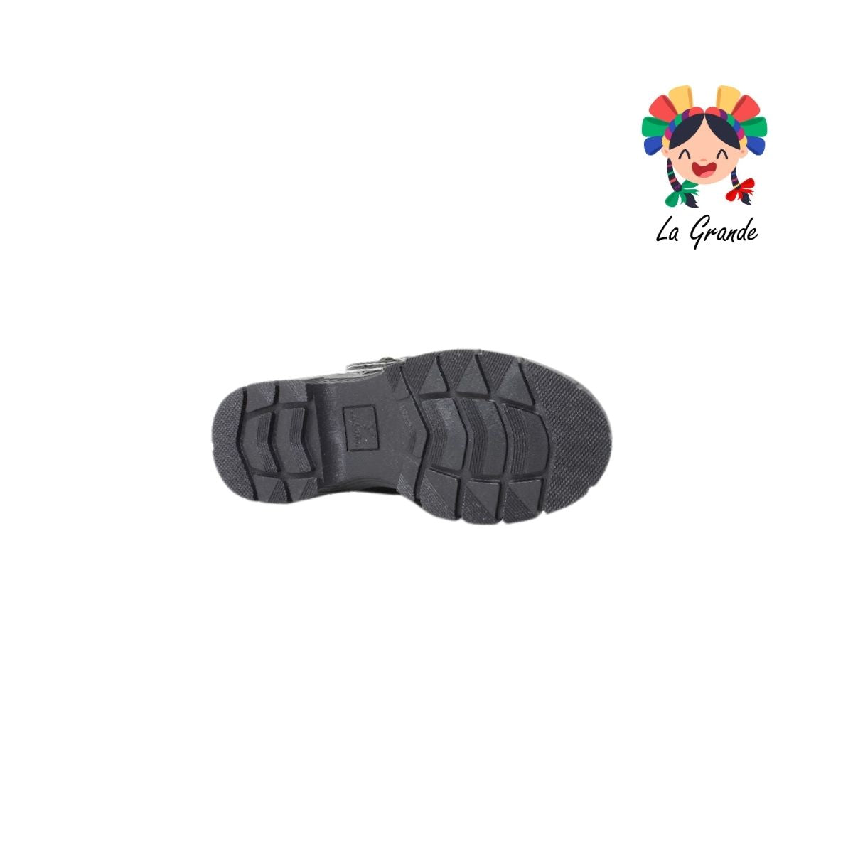 1804 LADY FLORES Negro Charol Zapato Escolar para Dama
