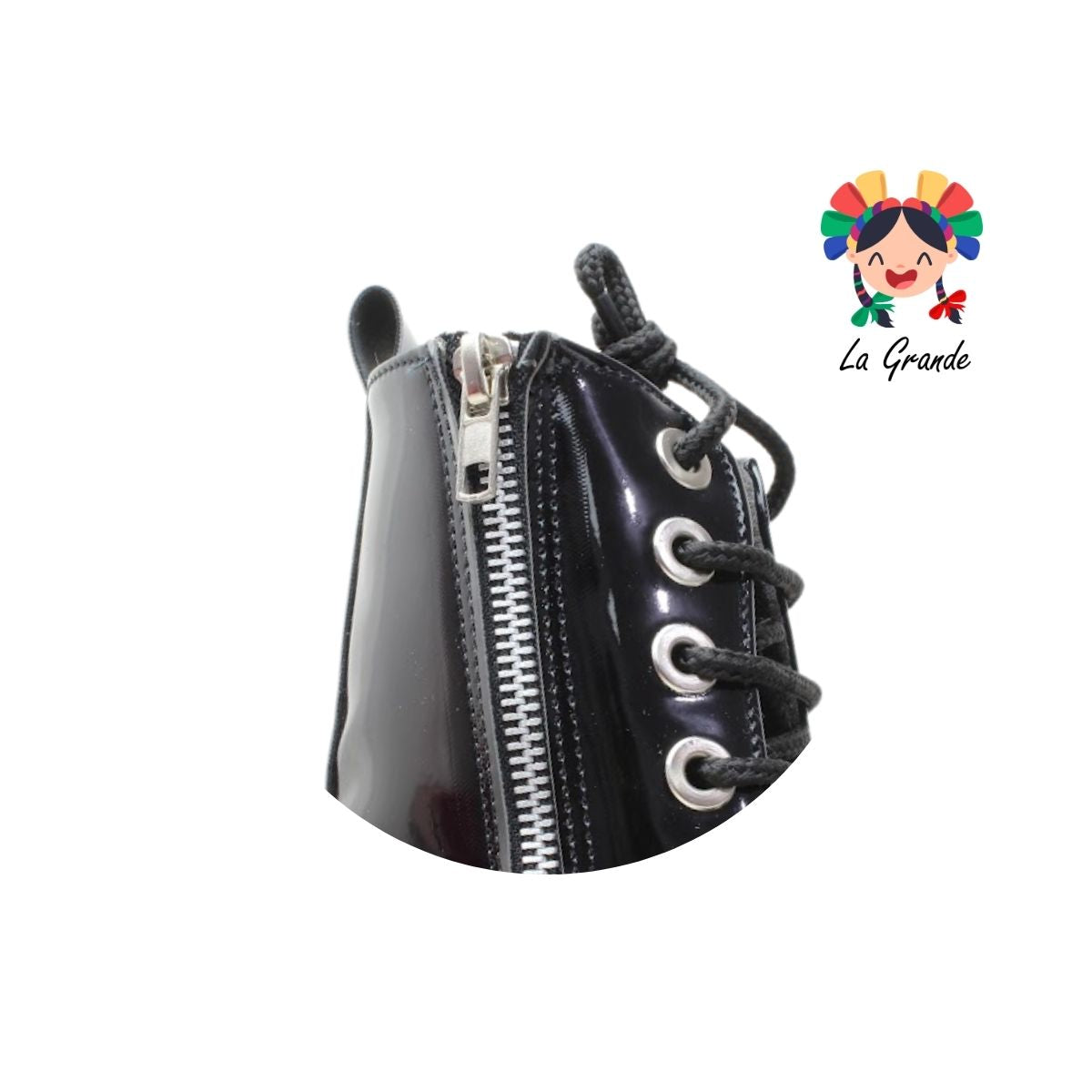 180 LADY MARY Negro Charol Bota para Dama