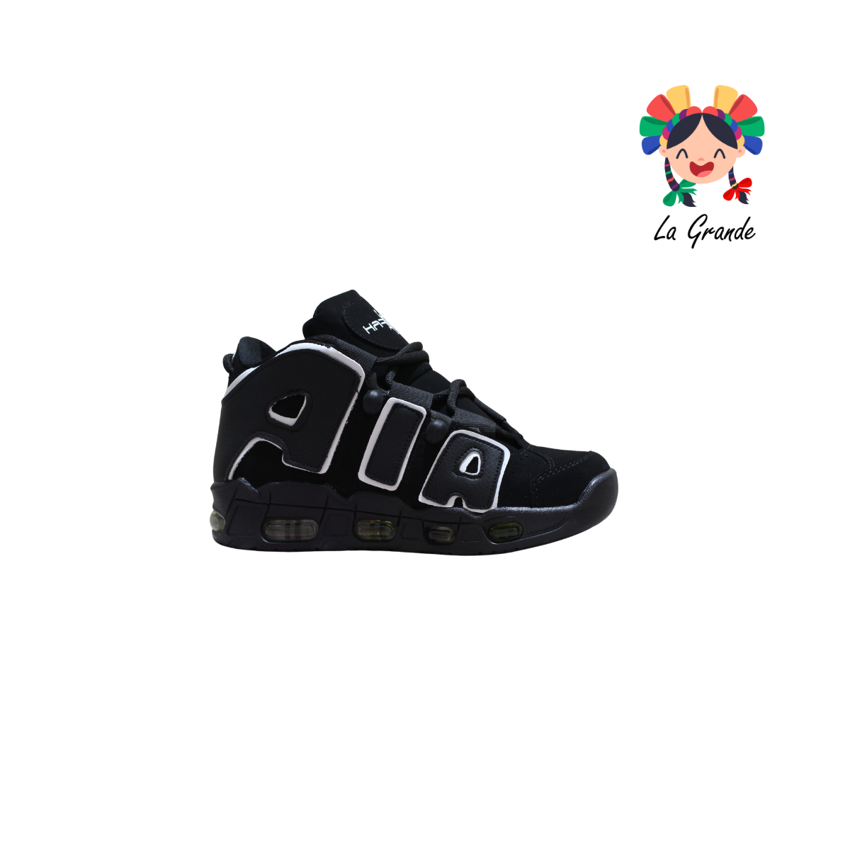 1018-B HARMAN Negro Blanco Nobuck  Tenis Casual para Dama y Joven