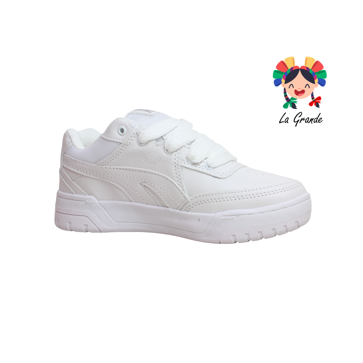 927 ROJO ARANDANO Blanco Blanco Tenis Escolar para Dama y Joven