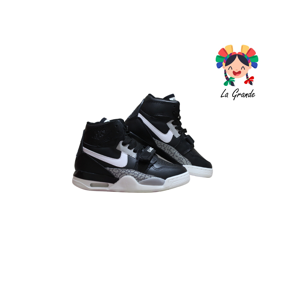 826 GMC Negro Gris Tenis Casual para Niño