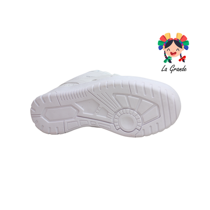 927 ROJO ARANDANO Blanco Blanco Tenis Escolar para Dama y Joven