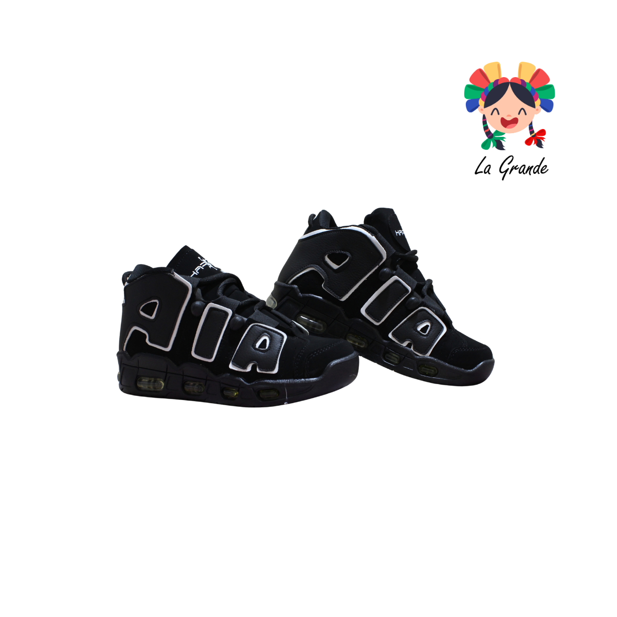 1018-B HARMAN Negro Blanco Nobuck  Tenis Casual para Dama y Joven