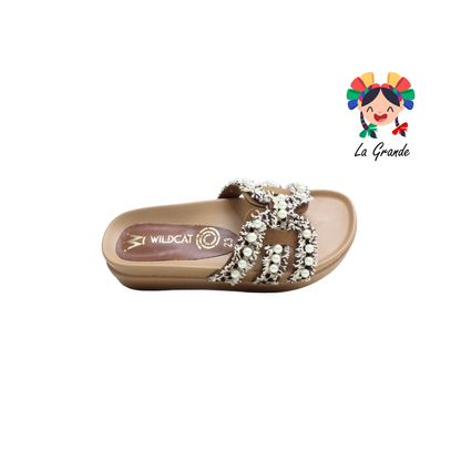 1852 WILDCAT Café Chinela Napa Sandalia Casual para Dama