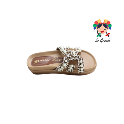 1852 WILDCAT Café Chinela Napa Sandalia Casual para Dama