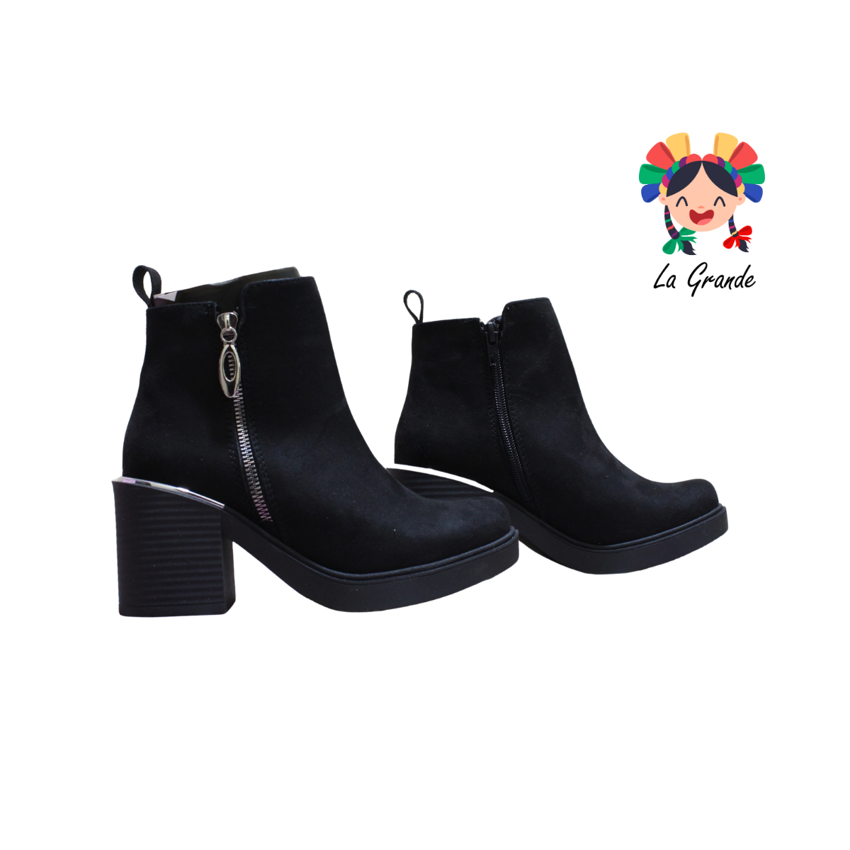 1032 LADY CHEKA Negro Prisco Bota Vaquera para Dama