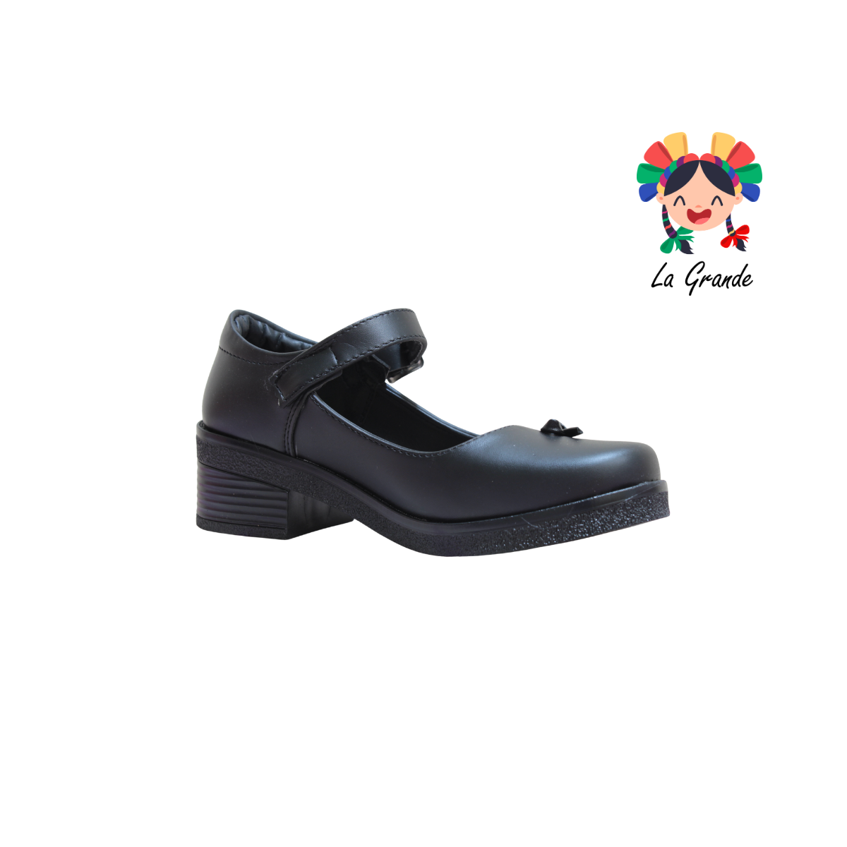 102 DULCE CEREZA Negro Sintético Zapato Escolar para Niña y Dama