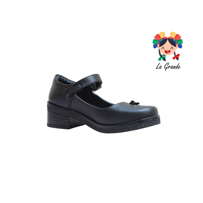 102 DULCE CEREZA Negro Sintético Zapato Escolar para Niña y Dama