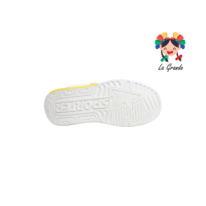 2316B-1C FOSUM Beige Naranja Sint Tenis Casual para Dama