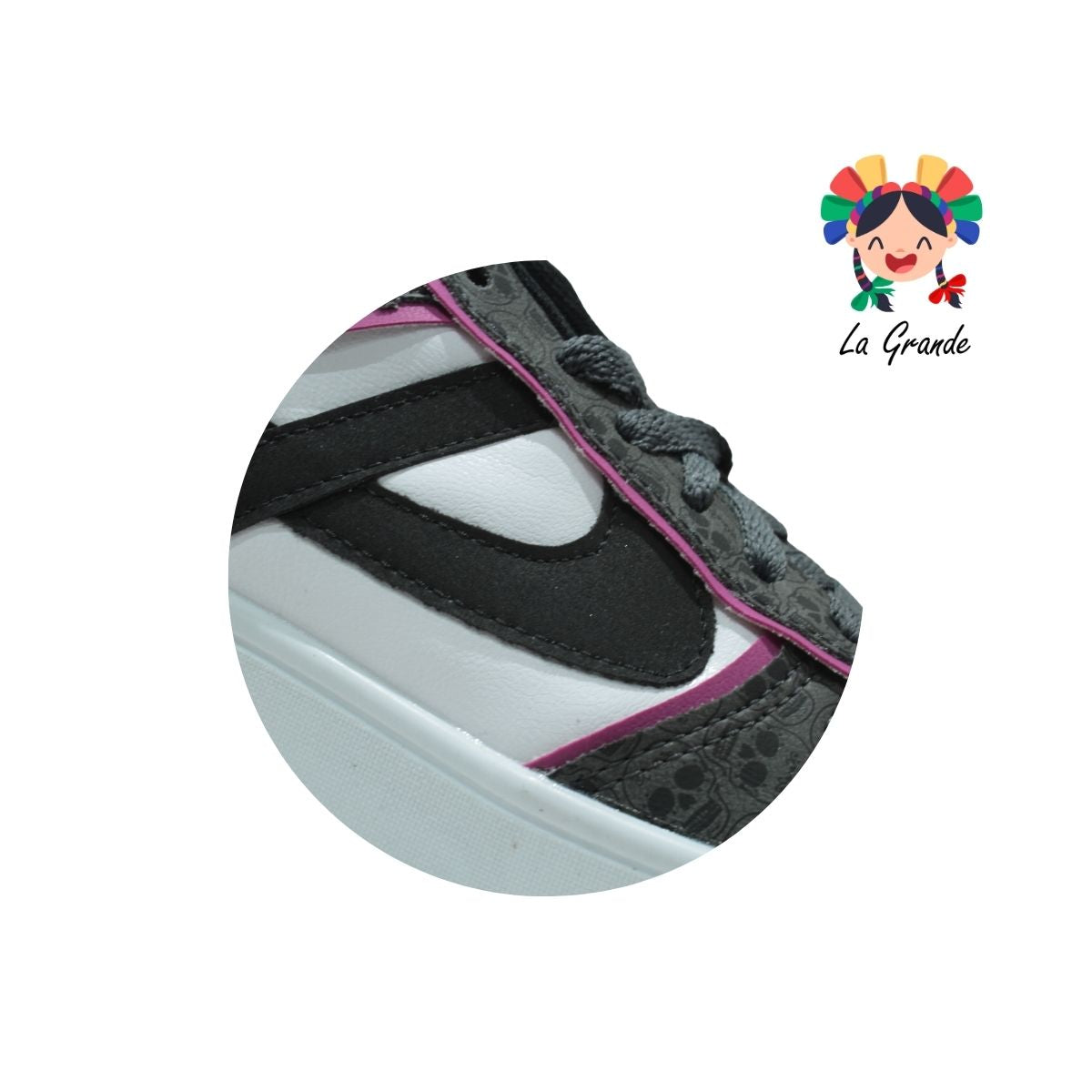190021 PANAM Negro Carmín Día de Muertos Sint Tenis Nacional Original para Dama y Joven