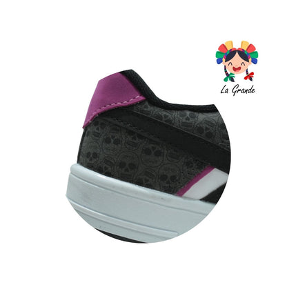 190021 PANAM Negro Carmín Día de Muertos Sint Tenis Nacional Original para Dama y Joven