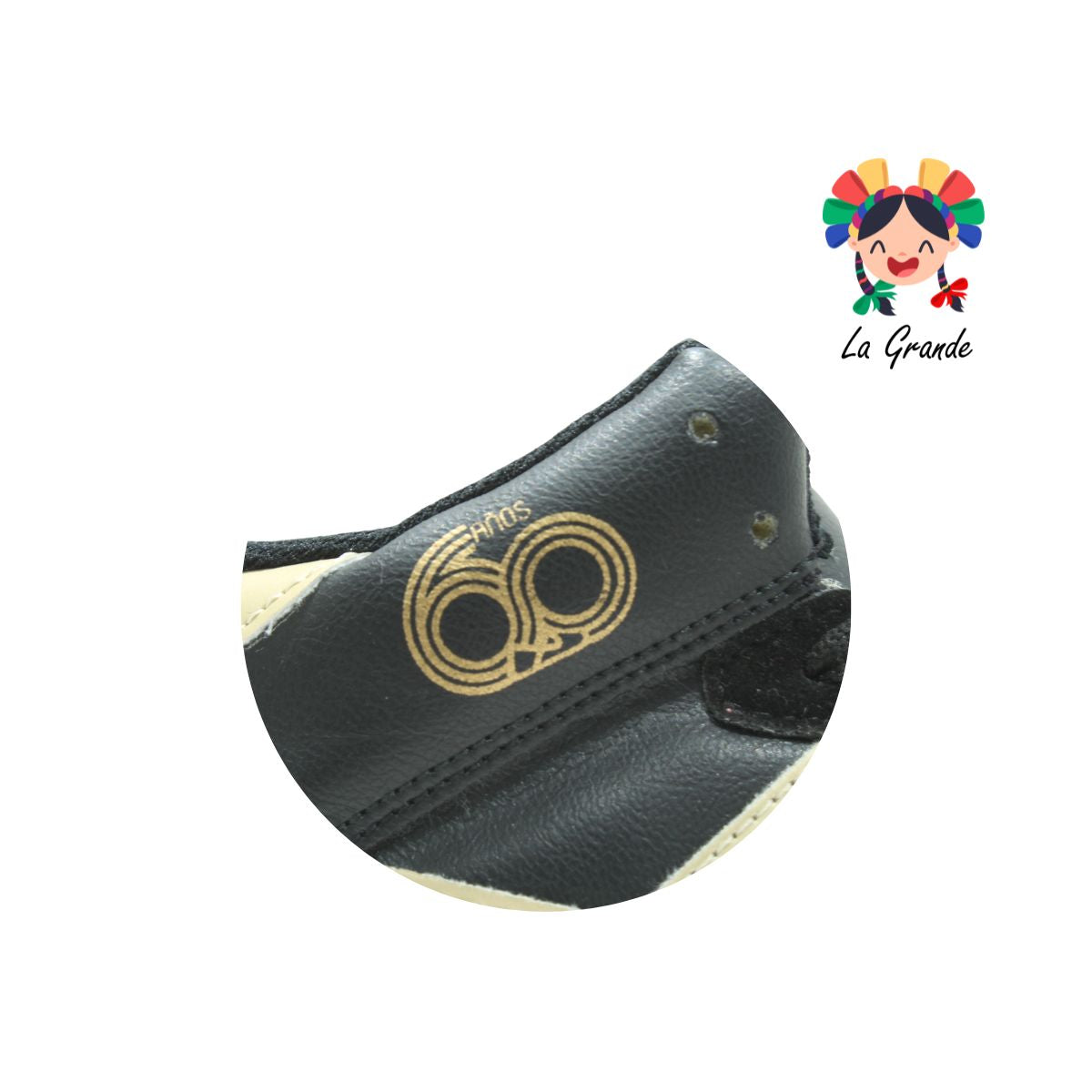 190039-PANAM Negro Oro Sint Tenis Bota Urban para Caballero Nacional Original