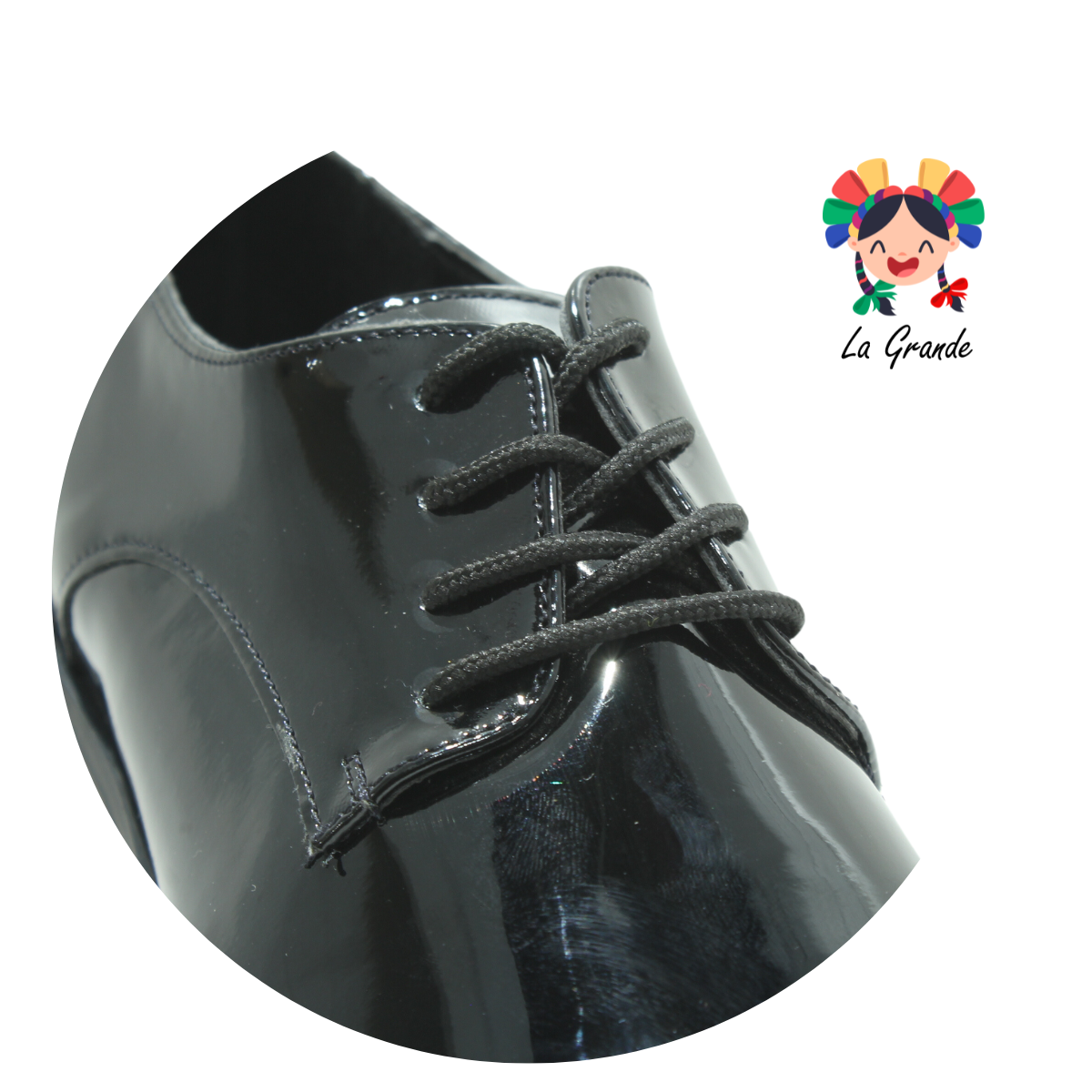 1905 SCANDALO Negro Charol Zapato de Vestir para Dama