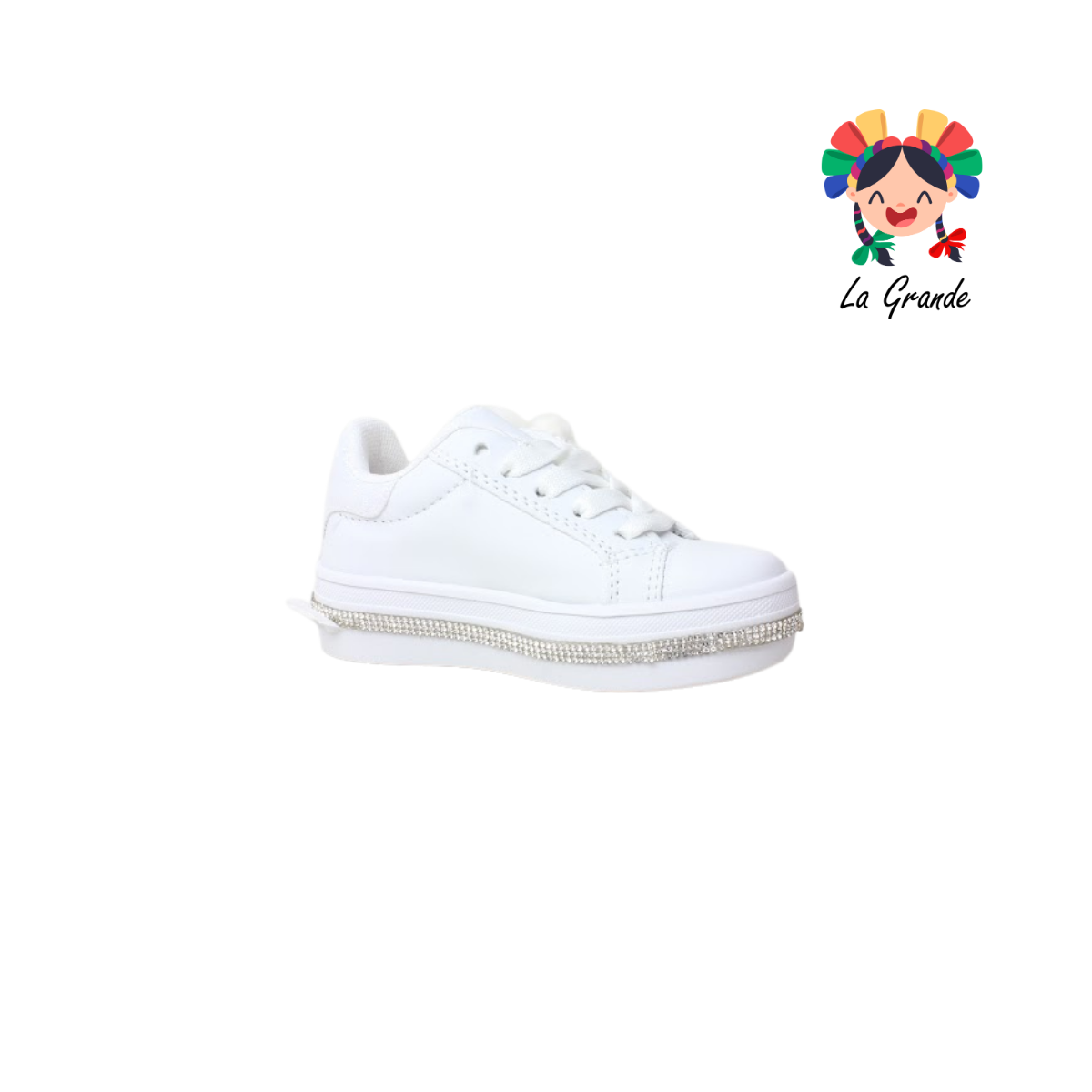 1906 FRIDAYS Blanco Blanco Rosa Conejo Sint Tenis Casual para Niña