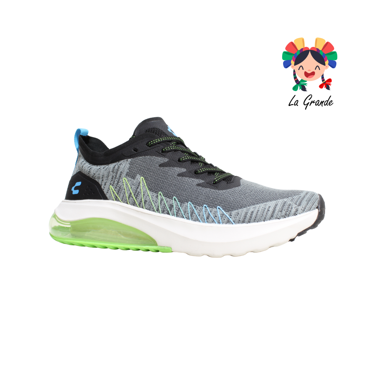 1086323 CHARLY Gris Verde Tenis Deportivo para Caballero
