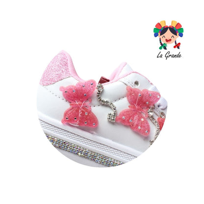 1910 FRIDAYS Blanco Rosa Tenis Casual para Niña