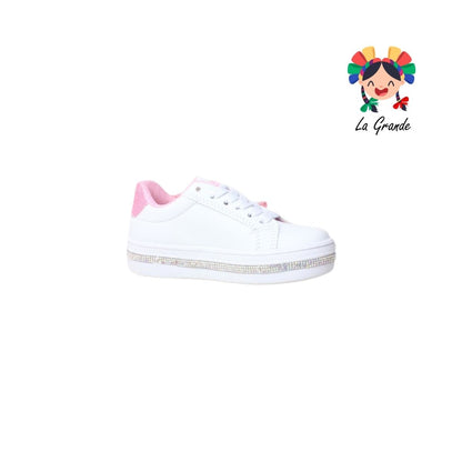 1910 FRIDAYS Blanco Rosa Tenis Casual para Niña