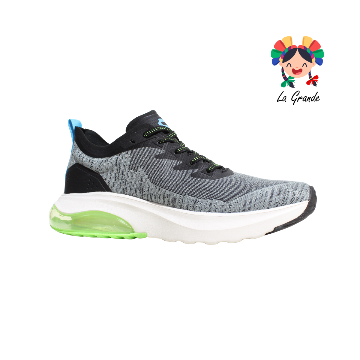 1086323 CHARLY Gris Verde Tenis Deportivo para Caballero
