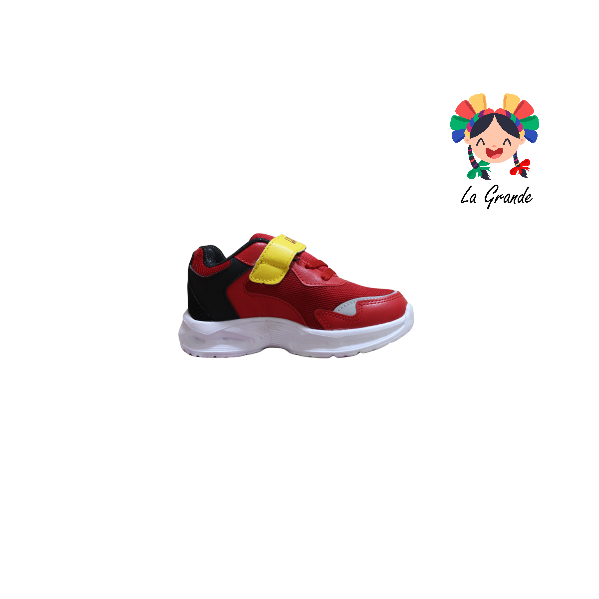 3153 BF Araña LUX-10 Rojo Negro Tenis Casual con Luz Led para Niño
