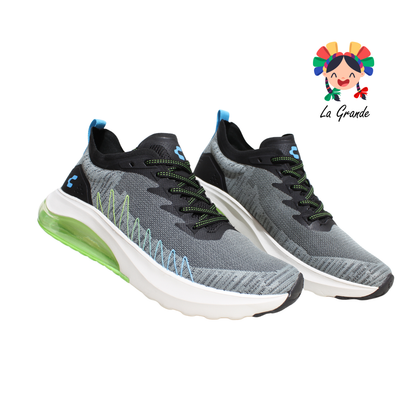 1086323 CHARLY Gris Verde Tenis Deportivo para Caballero