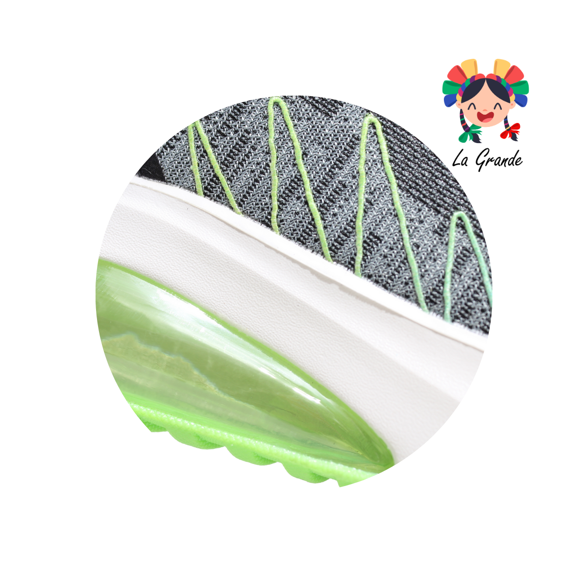 1086323 CHARLY Gris Verde Tenis Deportivo para Caballero