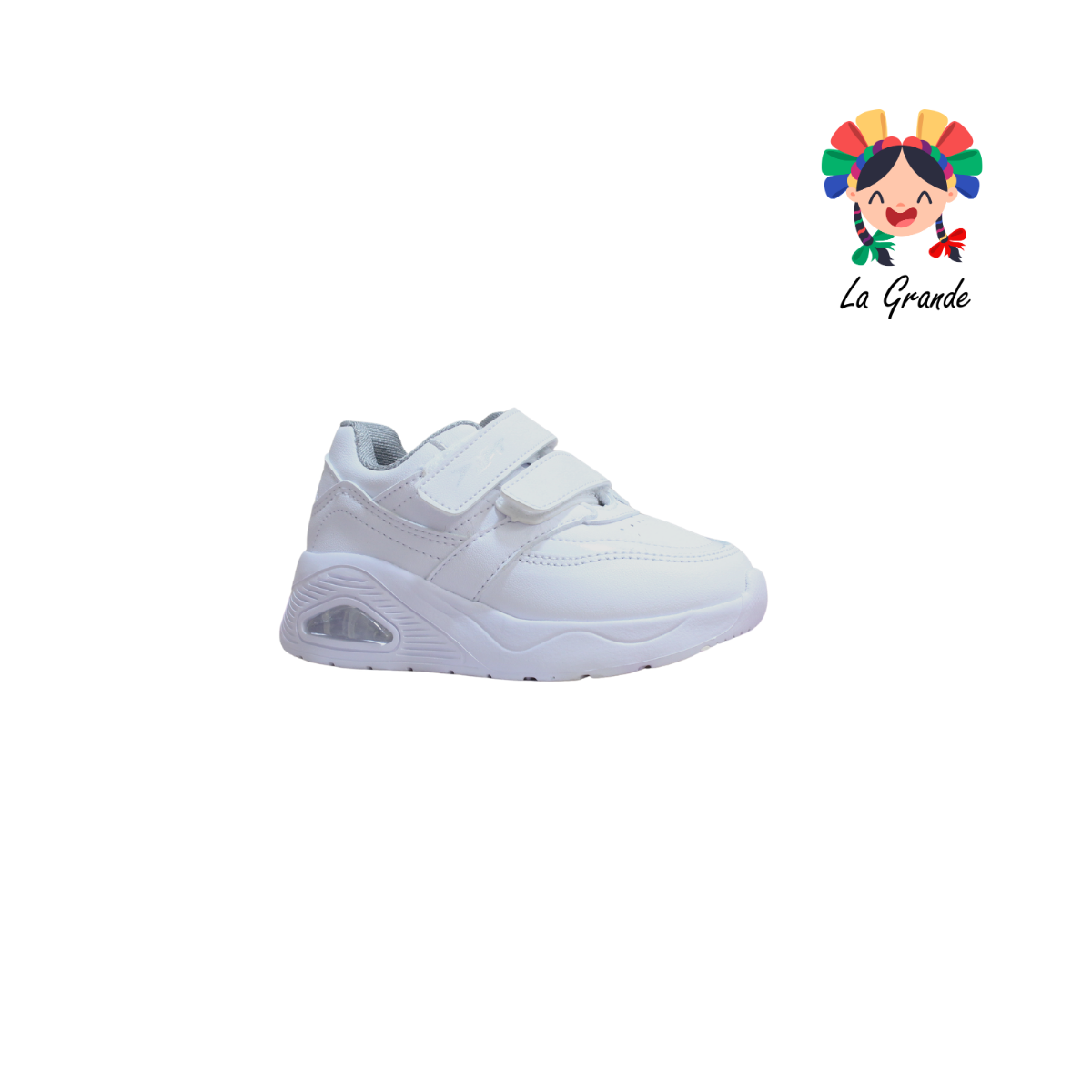 744 APT Blanco Gris Napa Tenis Casual para Niña y Niño