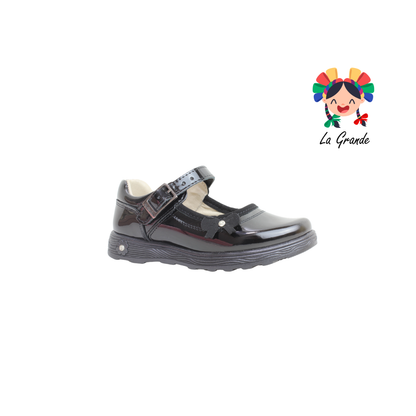 1962 MUJER BONITA Negro Charol Zapato Escolar para Niña