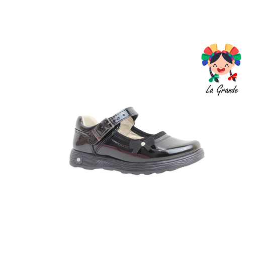 1962 MUJER BONITA Negro Charol Zapato Escolar para Niña