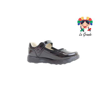 1962 MUJER BONITA Negro Charol Zapato Escolar para Niña