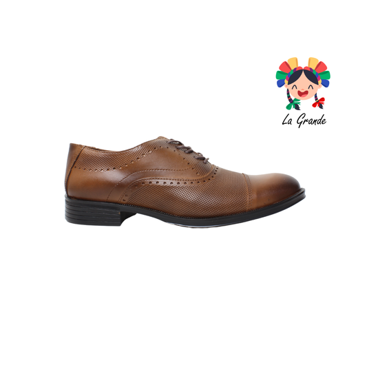 197 ROMANOS Canela Piel Zapato de Vestir para Caballero