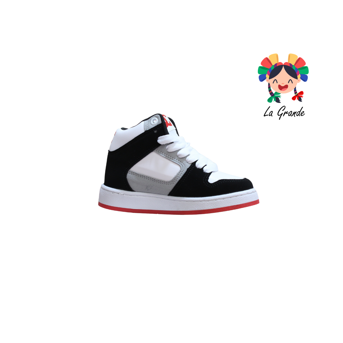 850 GMC Ngo Bco Gris Tenis Casual para Niño