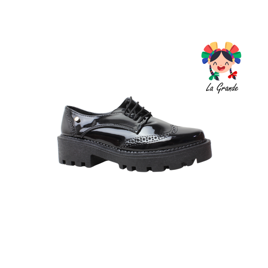 1983 YUL Negro Charol Zapato Escolar para Dama