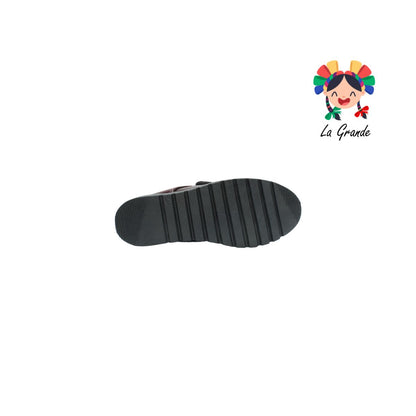 1988 YUL Vino Charol Zapato Casual de Contactel con Moño para Niña