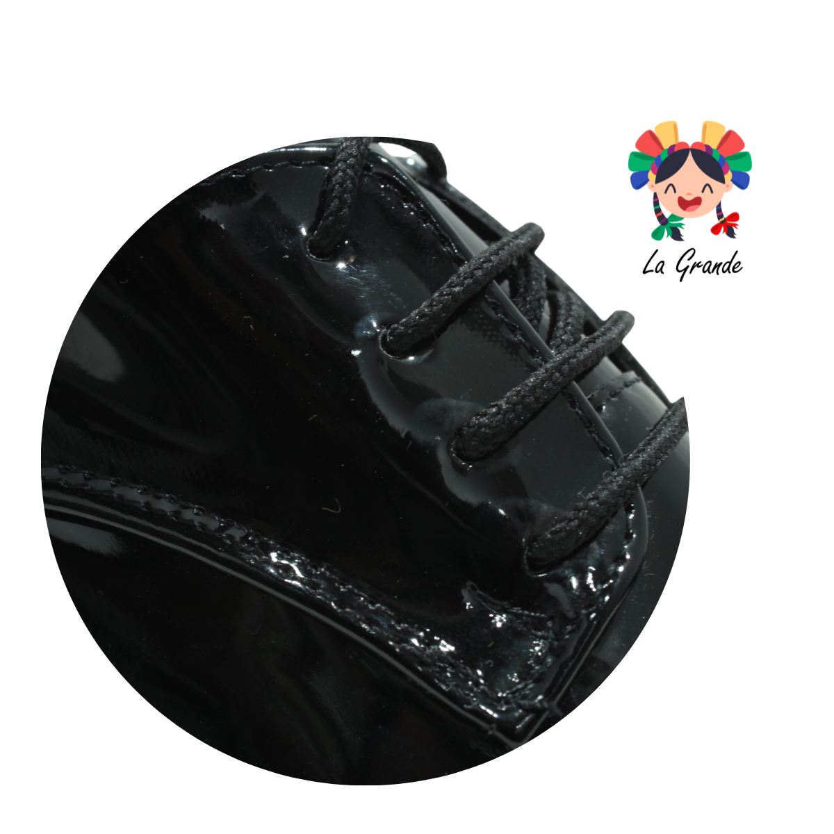 1989 YUL Negro Sint Charol Zapato Casual para Niña y Dama