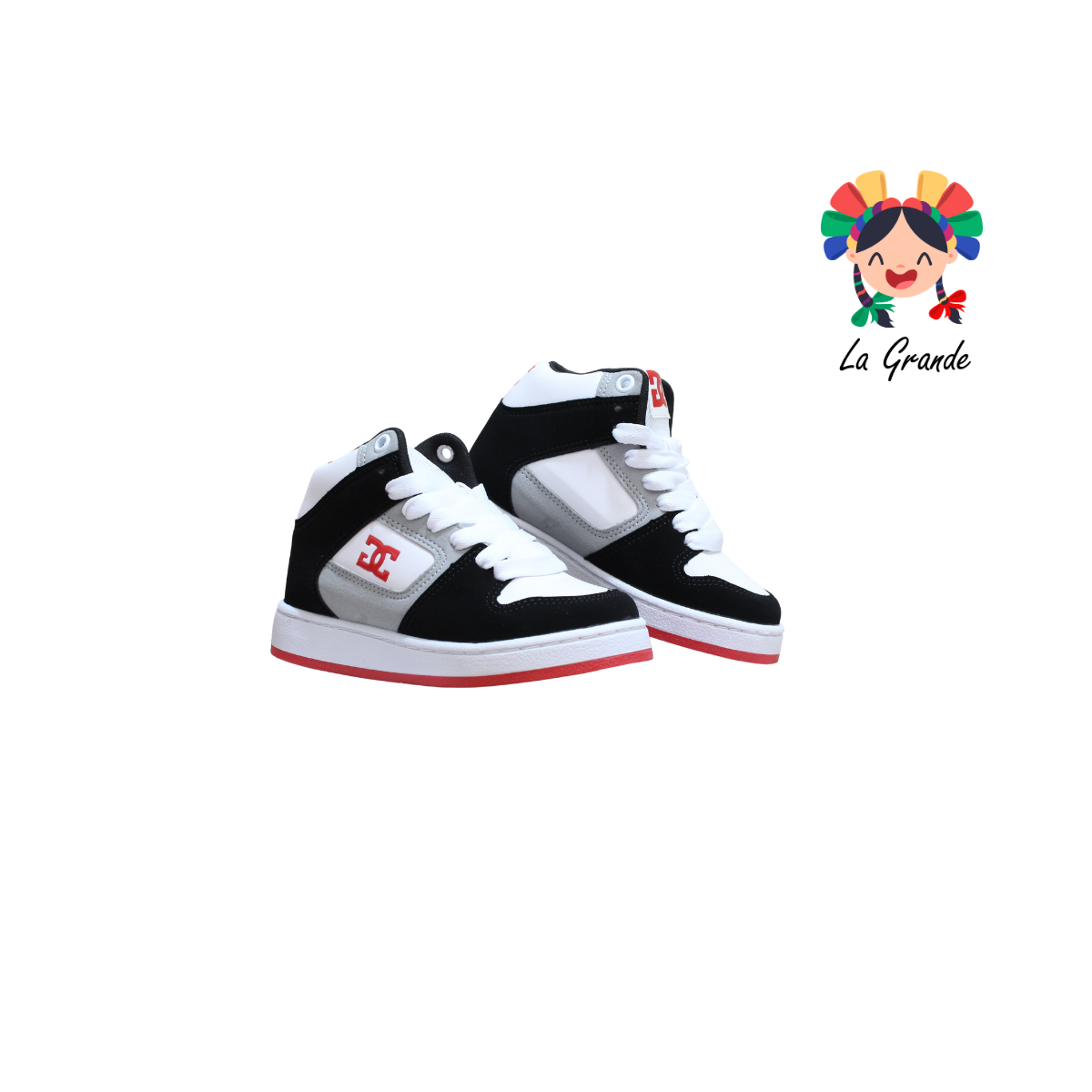 850 GMC Ngo Bco Gris Tenis Casual para Niño