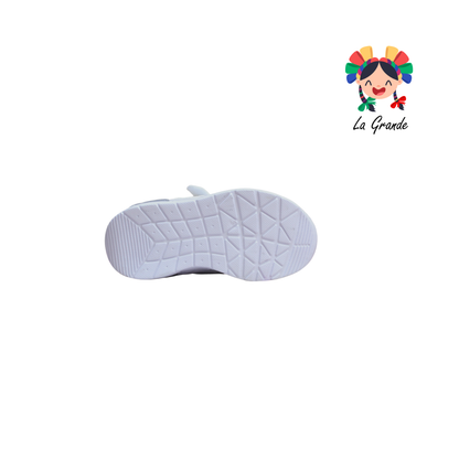 744 APT Blanco Gris Napa Tenis Casual para Niña y Niño