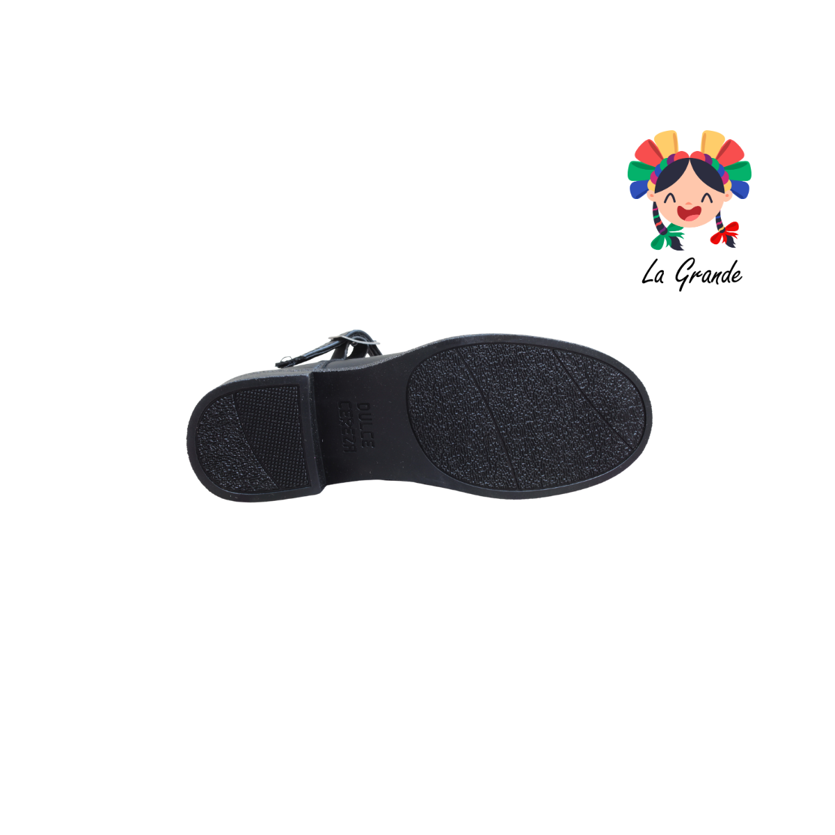 102 DULCE CEREZA Negro Sintético Zapato Escolar para Niña y Dama