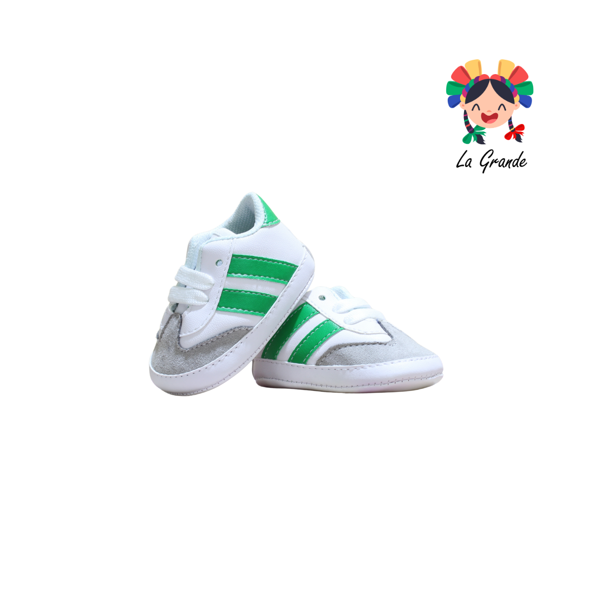 700 PEKE KIDS Blanco Verde Sintético Tenis Casual para Bebé