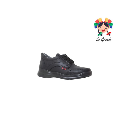 23E31 CONFRATELLI Negro Piel Zapato Escolar para Niño