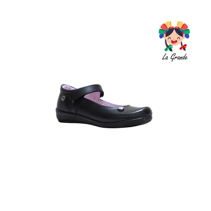 547 LUPITAS Negro Piel Zapato Escolar para Niña